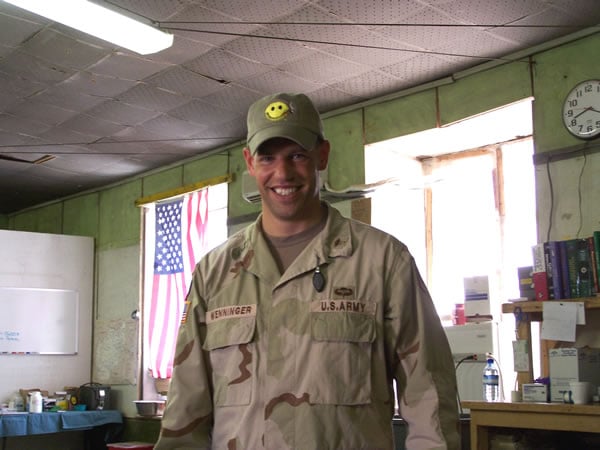 Jerome Wenninger, Captain, Task Force Physician Assistant assigned with716th MP Bn from Fort Campbell (101st Division) in Shindand, Afghanistan.